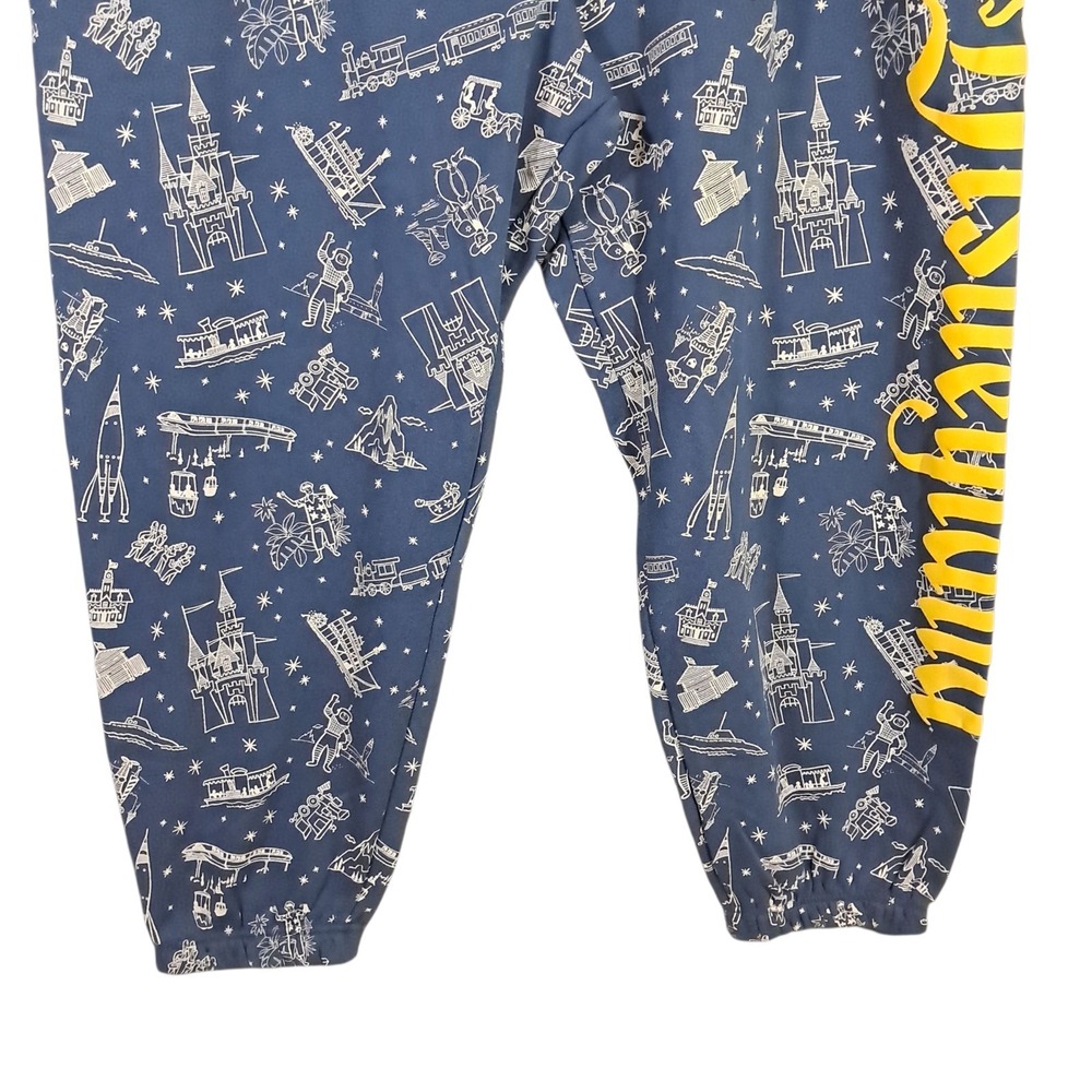Disney 100 Era Sweatpants Trousers Men's 3XL Spellout All Over Print Puff Blue - Picture 4 of 13